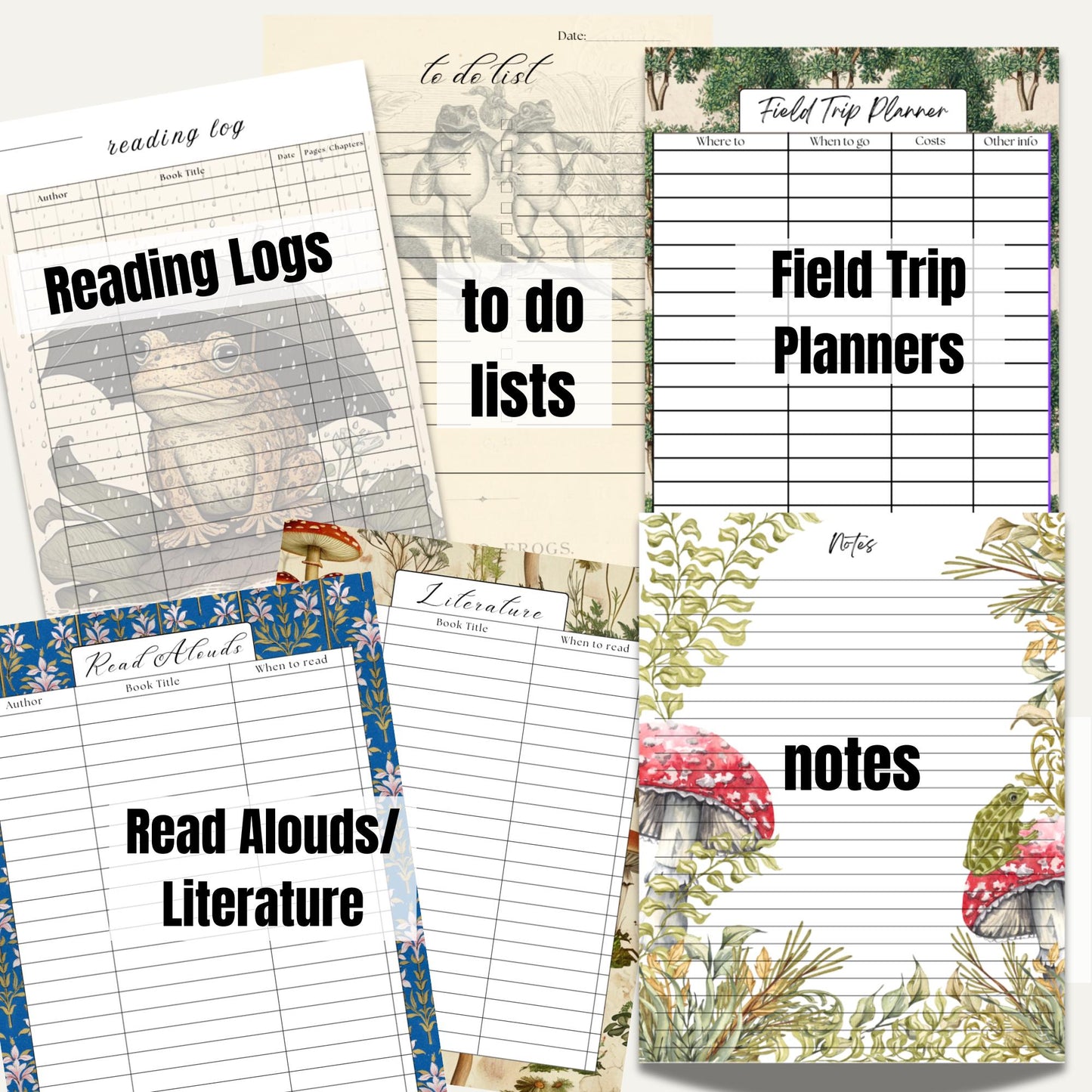 2025 2026 Printable Homeschool Planner | Vintage Storybook Theme | SO many planning pages | Homeschooling Schedule | Monthly Calendar |
