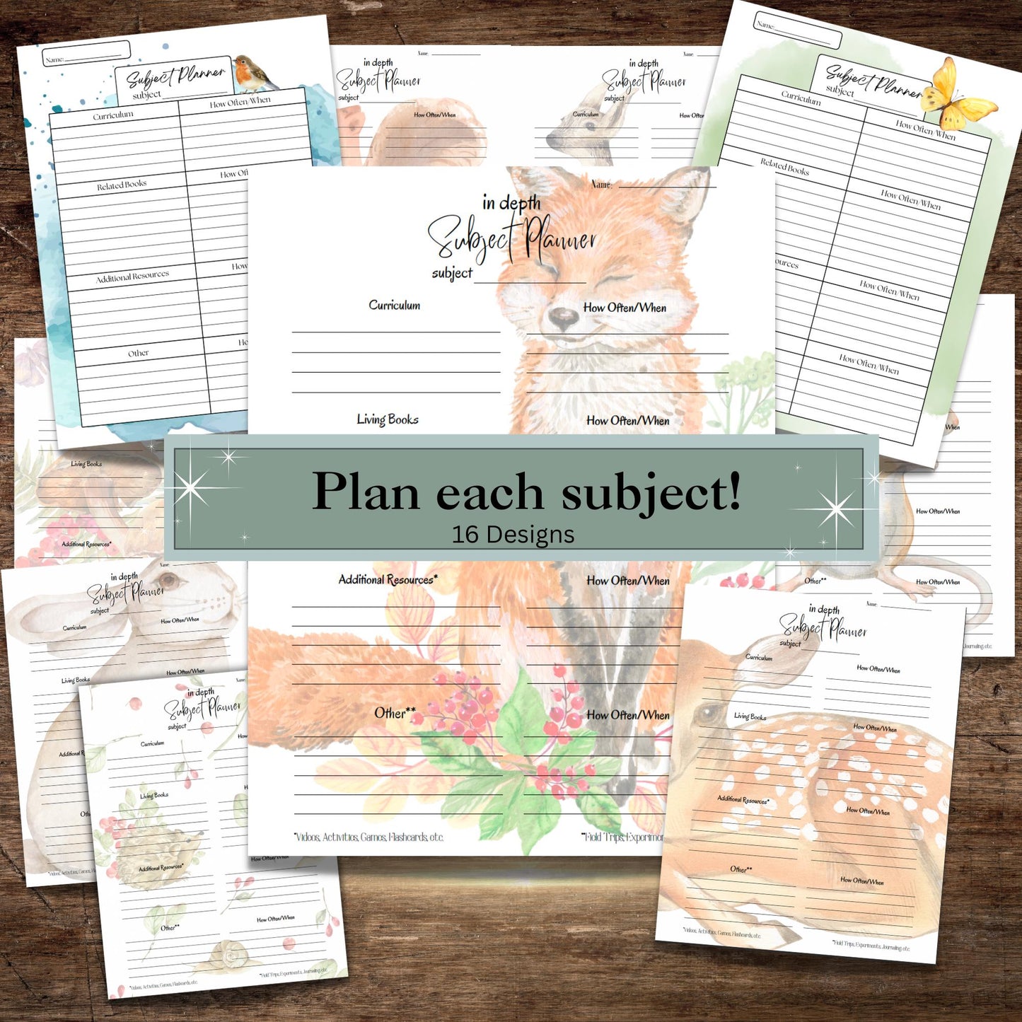 Homeschool Planner Printables 2025 2026 | Charlotte Mason Inspired | Nature Themed | Academic Year | A full TWO years of Calendars! |