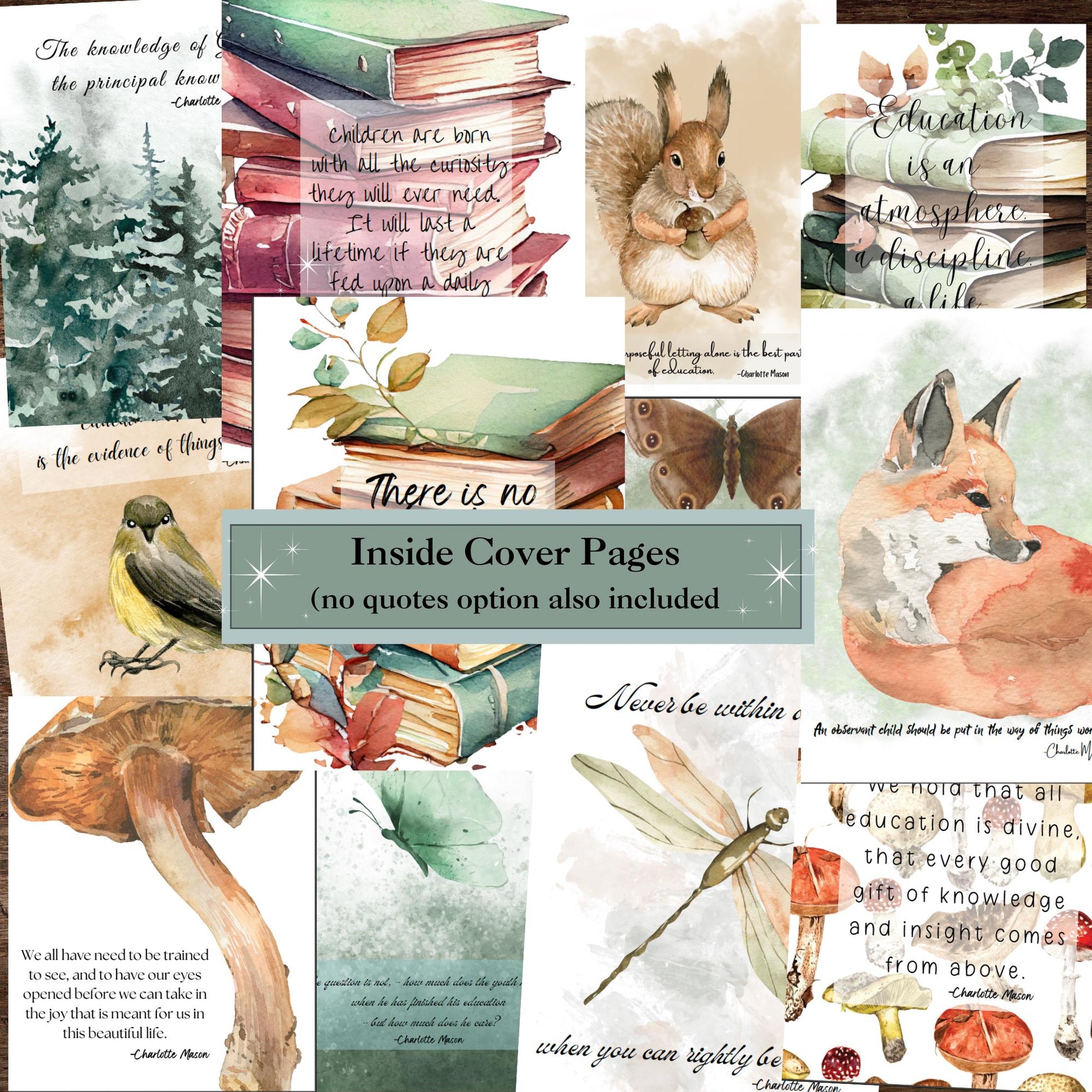 Homeschool Planner Printables 2025 2026 | Charlotte Mason Inspired | Nature Themed | Academic Year | A full TWO years of Calendars! |